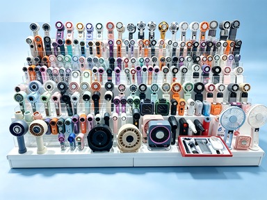 Portable handheld fans, neck fans, and cooling fan products display